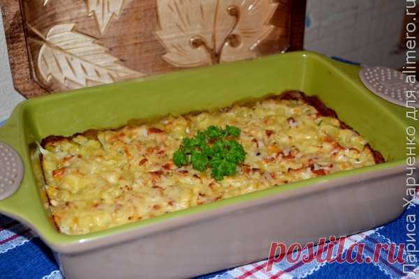 Запеченный картофель с куриным филе в сметане / Рецепты с фото