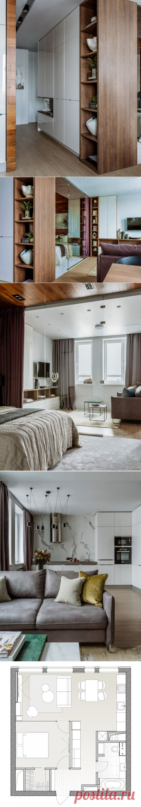 Идеальный квадрат: стильный современный интерьер квартиры площадью 48 м² с квадратной планировкой | Architect Guide | Яндекс Дзен