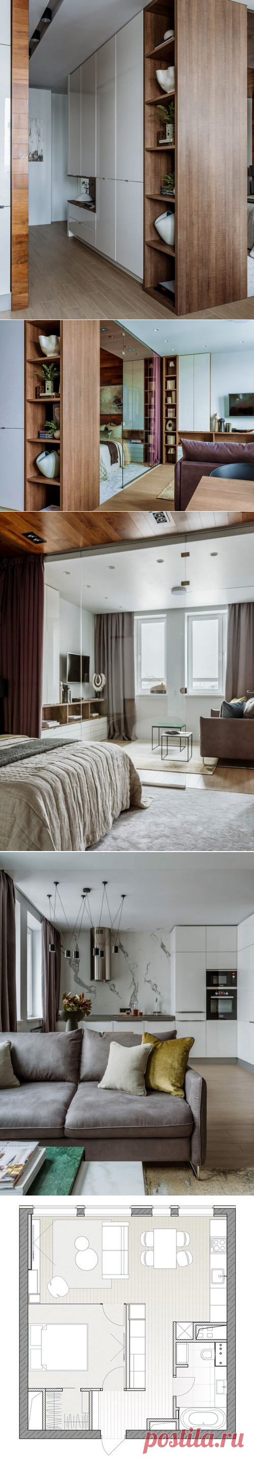 Идеальный квадрат: стильный современный интерьер квартиры площадью 48 м² с квадратной планировкой | Architect Guide | Яндекс Дзен