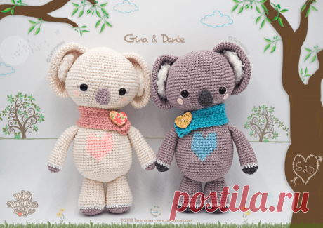 Amigurumi Pattern: St. Valentine's Koalas – Gina & Dante - Tarturumies