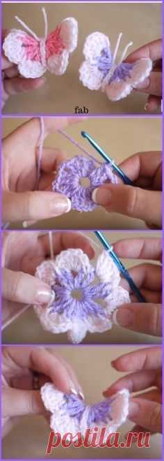 DIY Crochet 3D Butterfly Free Pattern-Video