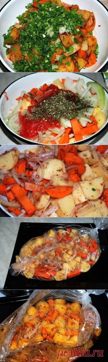 Как приготовить картошка в рукаве - рецепт, ингридиенты и фотографии