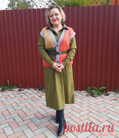 Жилет "Монстера". Очередной и пока последний пристрой остатков. - Вязание - Страна Мам