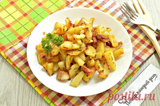 Жареная картошка - любимое блюдо моей семьи, вкусно и просто - советую (на столе не задерживается) | Вкусные хитрости | Яндекс Дзен
