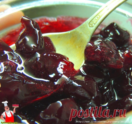 Вишнёвый джем🍒 густой-прегустой, а вишенки по вкусу как мармеладки