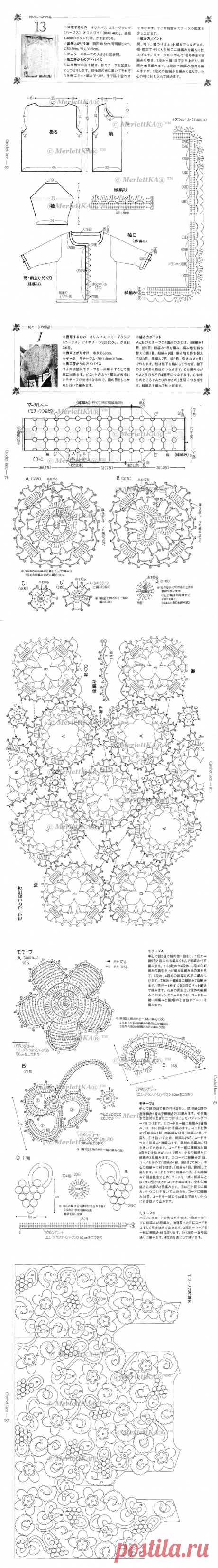 Жемчужная библиотека DMC Irish Crochet Lace ☆ всё об ирландском кружеве / Вязание крючком