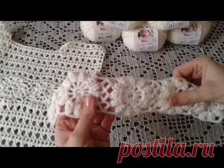 Пуловер "Цветочный". Часть 2/Pullover Crochet