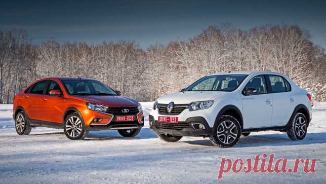 Буксуем на седанах Renault Logan Stepway и Lada Vesta Cross Сравнение Степвея с Кроссом мы уже проводили, но то было состязание пятидверных машин. С тех пор у Лады появился седан Vesta Cross, и у Renault к линейке