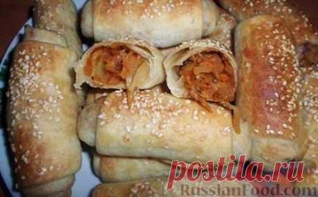 Рецепт: Слоеные пирожки с капустой на RussianFood.com