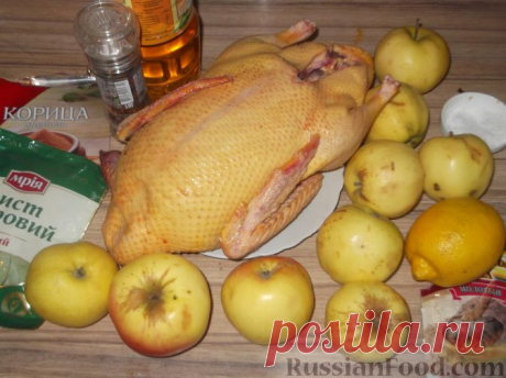 Рецепт: Утка с яблоками на RussianFood.com