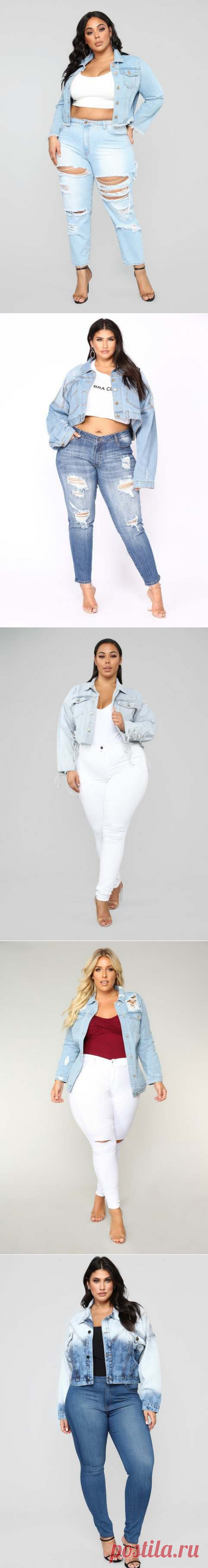 Джинсовые куртки для полных девушек американского бренда Fashion Nova весна-лето 2019 (60 фото)