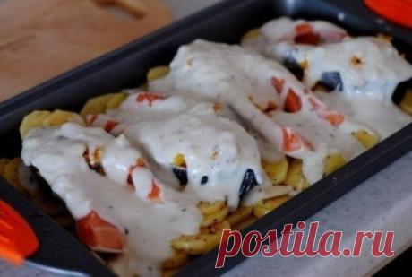 Рецепт Форель под чесночным соусом