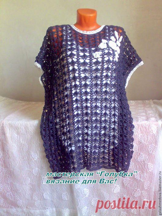 Купить Хлопковая туника-накидка 