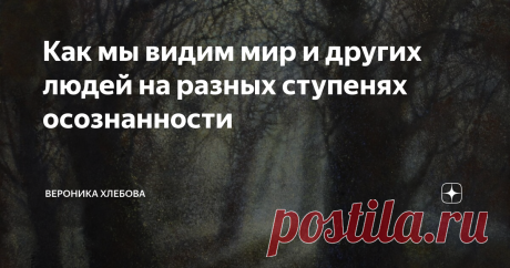 Как мы видим мир и других людей на разных ступенях осознанности Самое сложное в понимании этой темы заключается в том, что на разных ступенях мы видим разное.
Неосознанность дает одну картину, частичная осознанность - другую, полная осознанность - третью.
Неосознанный человек видит мир со дна колодца. Он видит стены, и кусочек неба. Зачастую даже себя не видит в этом колодце, думая, что жизнь такая и есть, и это нормально - сидеть на дне и видеть кусочек