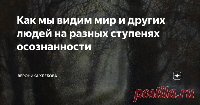 Как мы видим мир и других людей на разных ступенях осознанности Самое сложное в понимании этой темы заключается в том, что на разных ступенях мы видим разное.
Неосознанность дает одну картину, частичная осознанность - другую, полная осознанность - третью.
Неосознанный человек видит мир со дна колодца. Он видит стены, и кусочек неба. Зачастую даже себя не видит в этом колодце, думая, что жизнь такая и есть, и это нормально - сидеть на дне и видеть кусочек