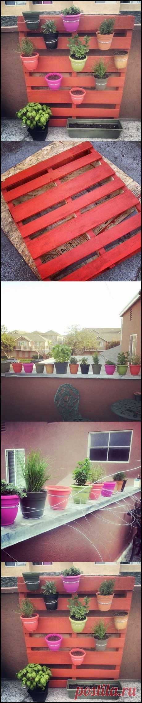 Wonderful DIY Vertical Pallet Garden