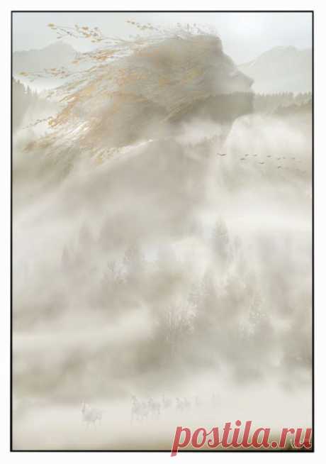 А осень притаилась рядом
Дышало осенью заплаканное лето,
И слезы робко бились об окно,
Как по столу костяшки домино,
Мелодией проспавшего рассвета…
На ржавых крышах спали облака,
Шептался дождь с продрогшим листопадом,
Как будто осень притаилась рядом
Незримым дуновеньем ветерка.
                                Евгений Солодкий