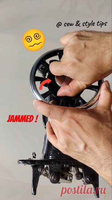How to loosen a jammed stop motion clamp on a sewing machine 🪛#sewingmachine #silaimachine #repair