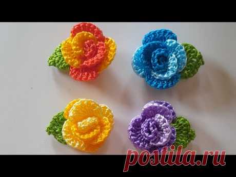 FLOZINHAS EM CROCHÊ PARA APLICAÇÃO 🌸 ⚘️ passo a passo