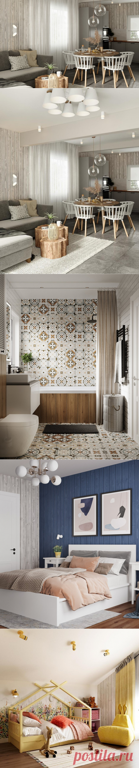 Проект дома в скандинавском стиле с мебелью ИКЕА — INMYROOM