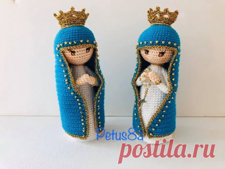 Virgen María a crochet amigurumis by Petus