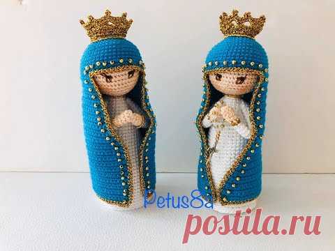 Virgen María a crochet amigurumis by Petus