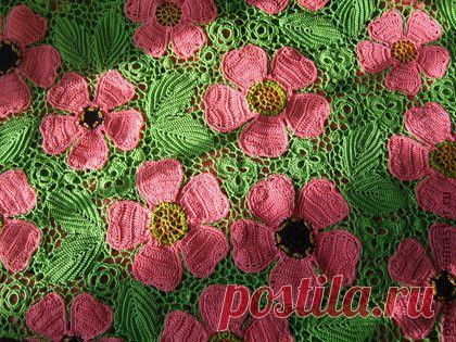 " Дивная весна" - вязание,крючком,ирландское кружево,цветочные мотивы