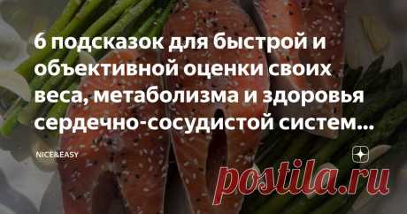 6 подсказок для быстрой и объективной оценки своих веса, метаболизма и здоровья сердечно-сосудистой системы: простые тесты и базовые анализы Статья автора «Nice&Easy» в Дзене ✍: Всем привет! И снова материал для самопроверки.