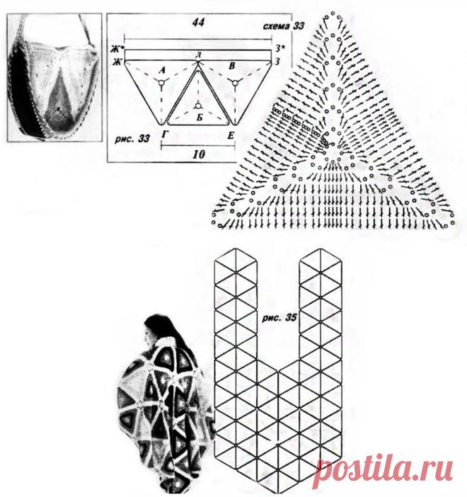 Две теплые шали из цветных мотивов

#шаль #из_мотивов
