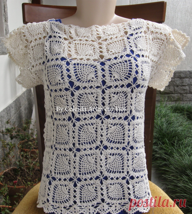 Celeida Ribeiro: Blusa em crochê!