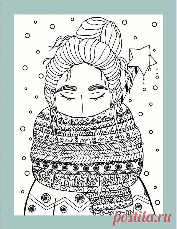 Пусть зима будет яркой: 10 страниц из наших раскрасок