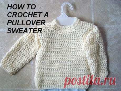 UNISEX PULLOVER SWEATER, how to crochet, clothing, adults, children
