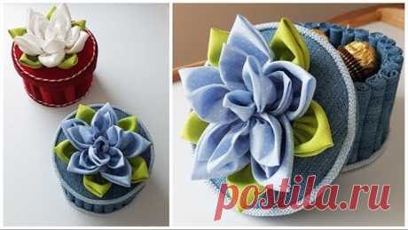 How To Make Easy Handmade Fabric Basket | Корзиночка из бросового материала. Поделки своими руками
