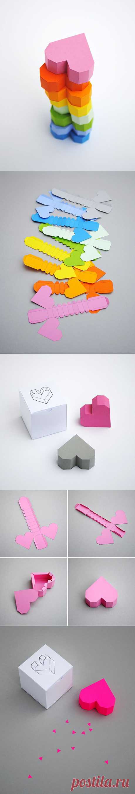 Boxed geometric heart | Mini-eco