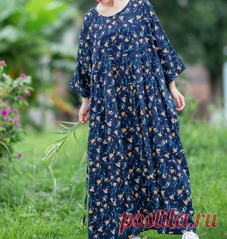 Women cotton long dress Plus Size Dresses Floral Dresses | Etsy