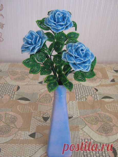 Розы,, Прохлада&quot; | biser.info - всё о бисере и бисерном творчестве