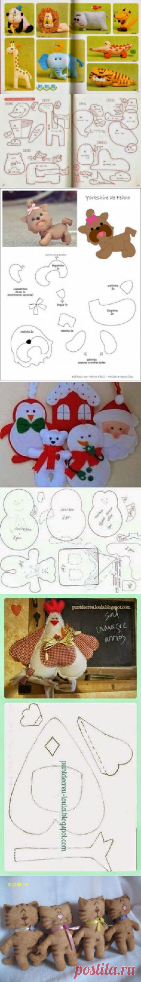 Много идей и выкроек для текстильных игрушек и полезных вещей (из свободного доступа в инете)