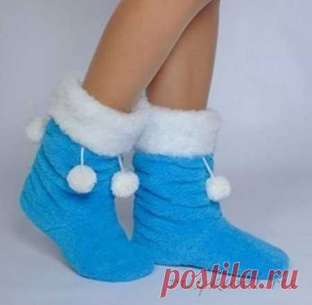 Выкройка домашних сапожек » Сайт "Ручками" - делаем вещи своими руками