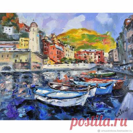 Италия картина маслом Чинкве-Терре итальянский пейзаж лодки Вернацца в интернет-магазине Ярмарка Мастеров по цене 25000 ₽ – VN1XGRU | Картины, Санкт-Петербург - доставка по России Италия картина маслом Чинкве-Терре итальянский пейзаж лодки Вернацца в наличии в интернет-магазине на Ярмарке Мастеров - 53143684. Картины от Картины маслом | Наталья Савенкова. Размер: Италия картина маслом Италия 40 х 50 см. без рамы. Материал: масляные краски, холст, лак, подрамник, мастихин. ...