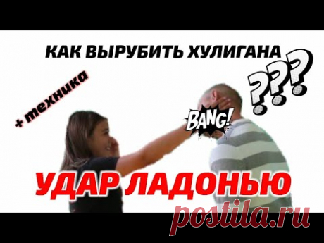 Мощный удар ладонью, как нокаутирующий удар в боксе кулаком