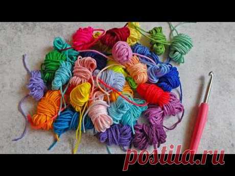 WOW! Look what a beauty! The cutest yarn leftover idea ever! Crochet