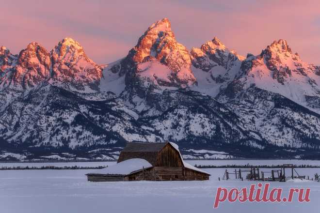 Grand Sunrise at the Moulton Barn I'm headed back to the Tetons for a couple of days. Hopefully it will be warmer than the morning I shot this image. of a beautiful sunrise at the iconic Moulton Barn.  For prints and other services, please visit my website at nicksouvall.com  Follow me on Instagram: @nicksouv