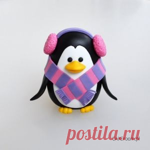 Пингвиненок из полимерной глины | Уроки лепки