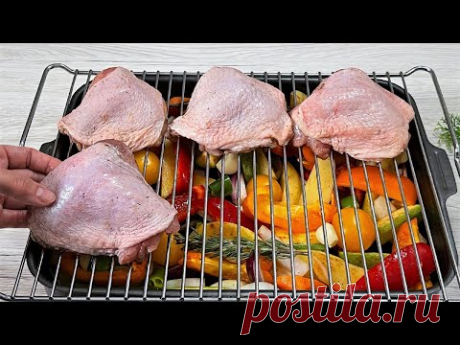 Любимая еда моего мужа❗ Быстрый и легкий ужин из куриных бедрышек!