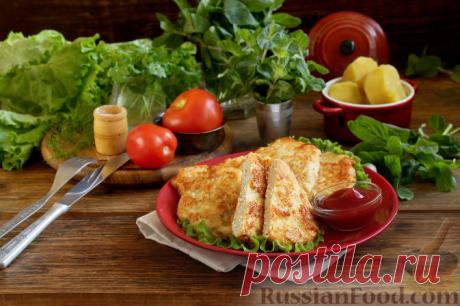 Нежные, румяные куриные биточки из фарша