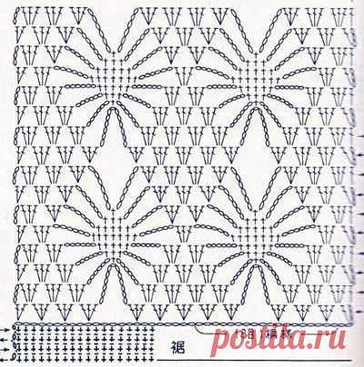 Красивый узор для осеннего палантина