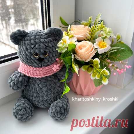 PDF Мартовский Котик крючком. FREE crochet pattern; Аmigurumi toy patterns. Амигуруми схемы и описания на русском. Вязаные игрушки и поделки своими руками #amimore - котята, плюшевый котик, кот из плюшевой пряжи, кошка, кошечка, котёнок.