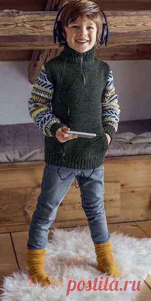 Вязаный свитер для мальчика «Yves» — HandMade