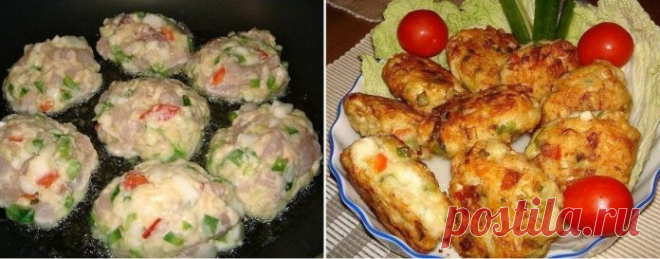 Вкусные и полезные куриные котлеты с овощами и сыром!