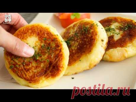 НЕТ муки. НЕТ духовки. Вкусная пицца спрятана в картофельных блинах !! Potato Pizza Hotteok !!